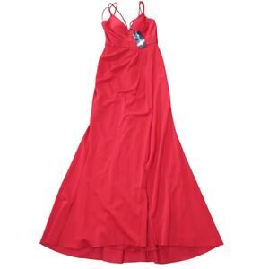 Foryoudress Prom Evening Dress Red Fit to Thighs Bottom Flare Polyester 12